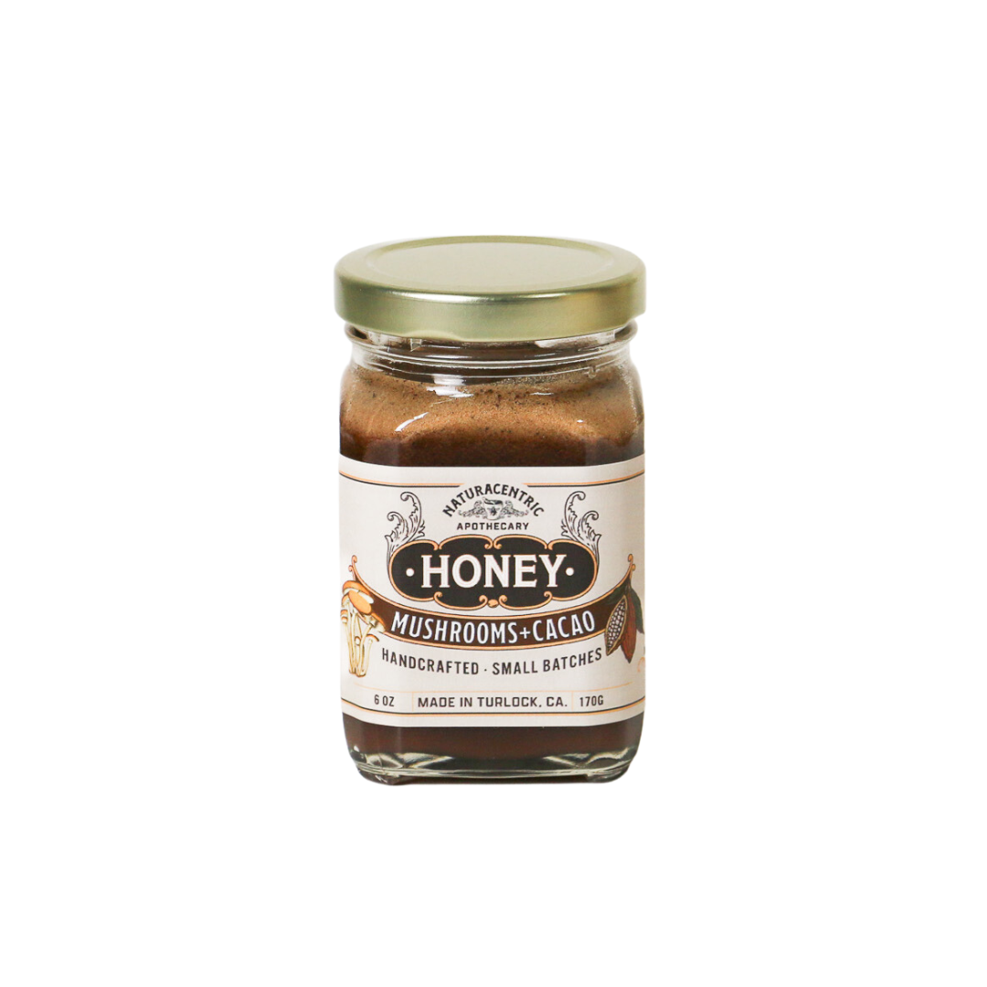 Mushrooms + Cacao Infused Honey - Concordia Style Boutique
