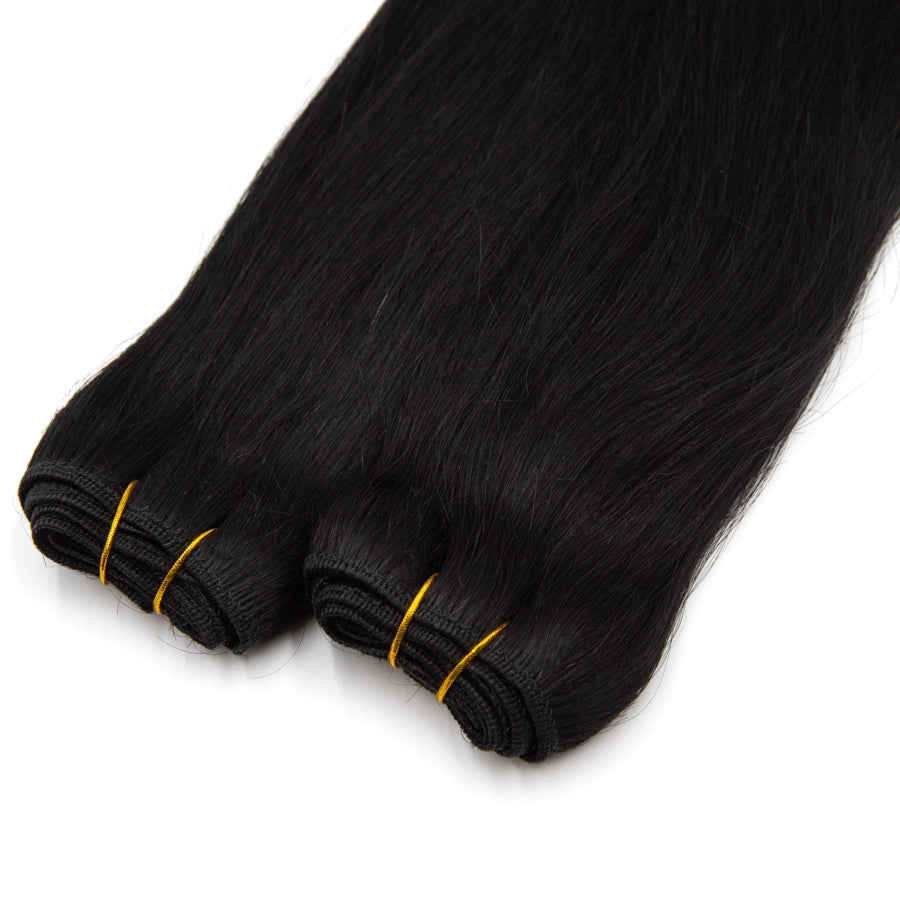 20 Inch 1# Virgin Remy Straight Human Hair Bundles 100% Unprocessed Remy Hair Bundles Natural Color