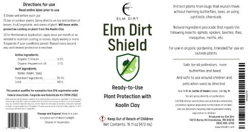 Elm Dirt's Shield, All Natural Pesticide - Concordia Style Boutique