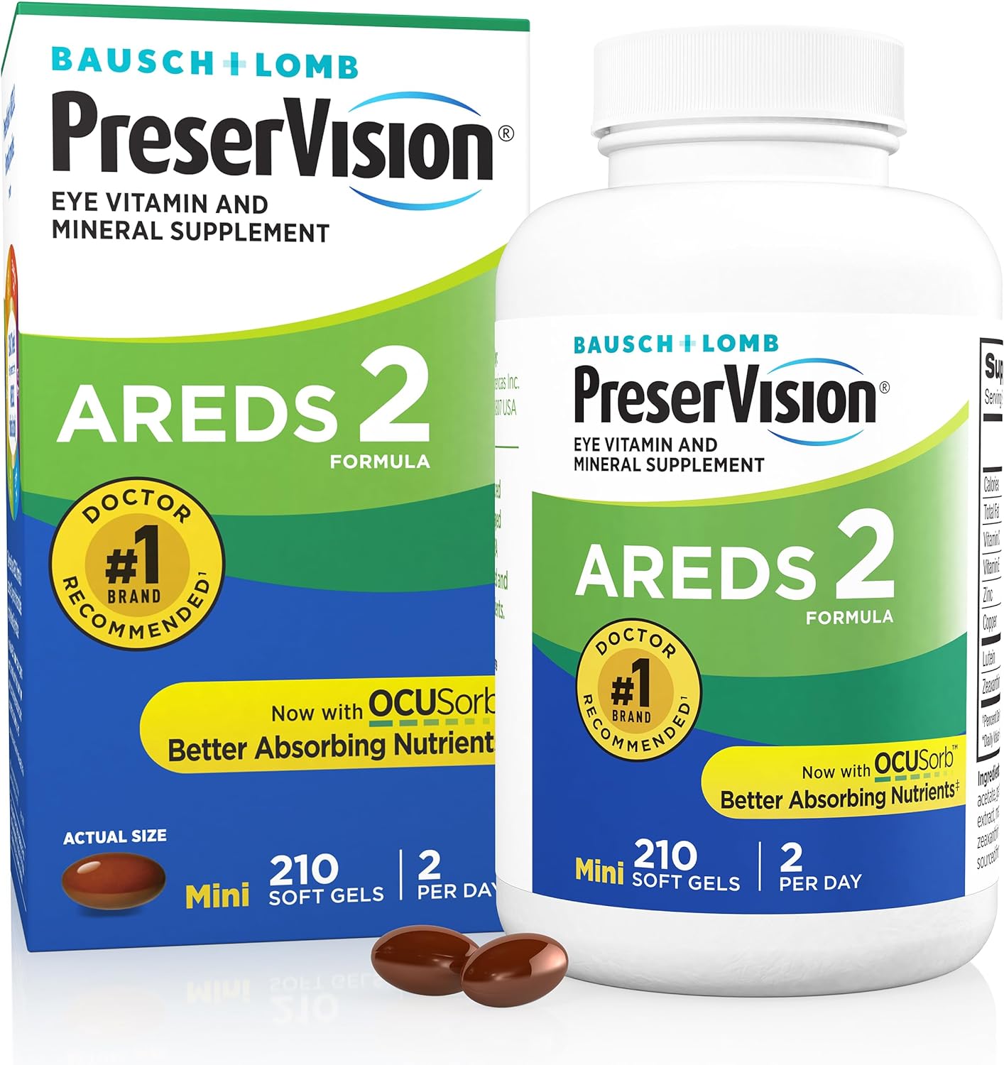 PreserVision AREDS 2 Eye Vitamin & 210 Softgels - Doctors Recommended - Clearance Sale