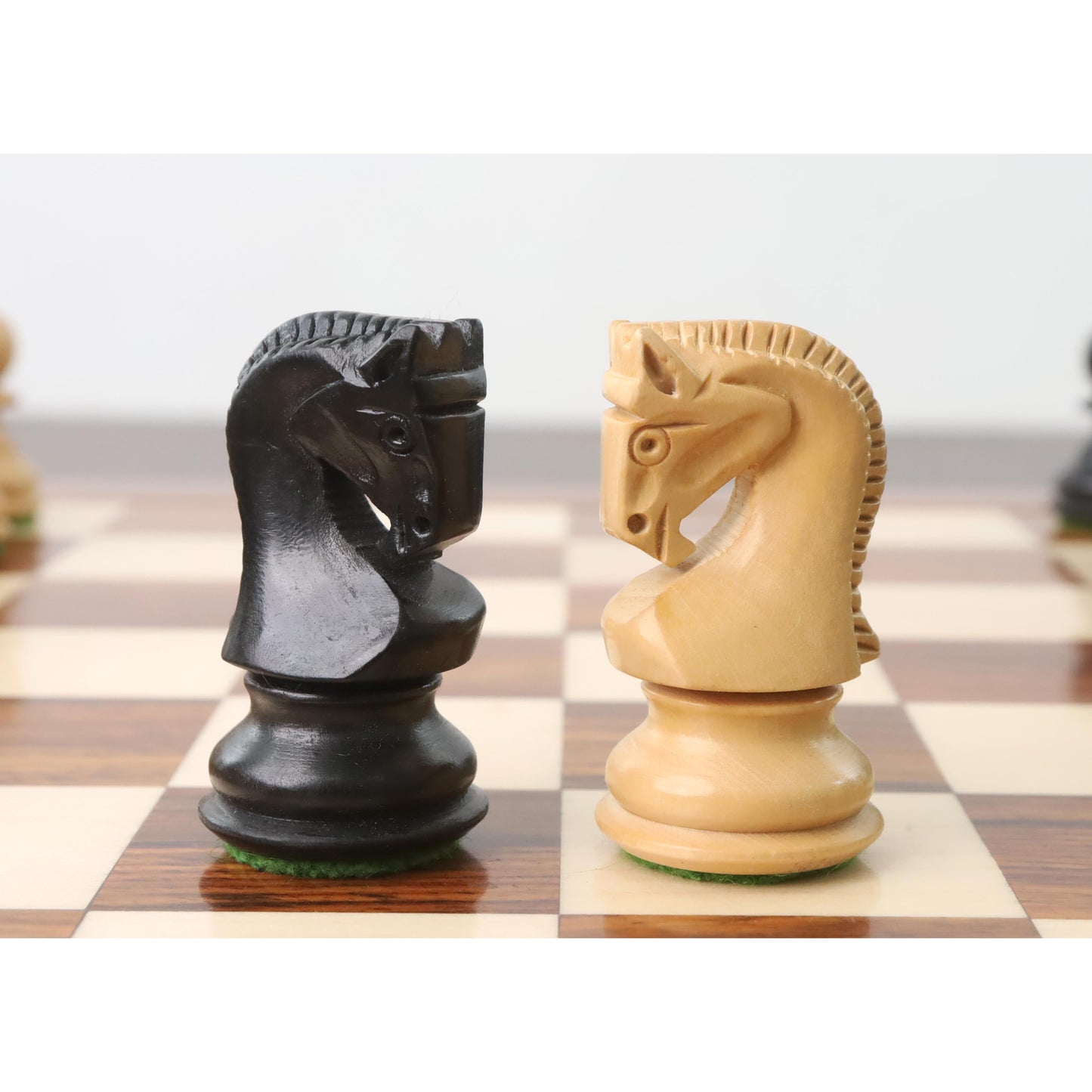 2.6" Russian Zagreb Chess set Combo - Pieces in Ebonised Boxwood with Board & Box