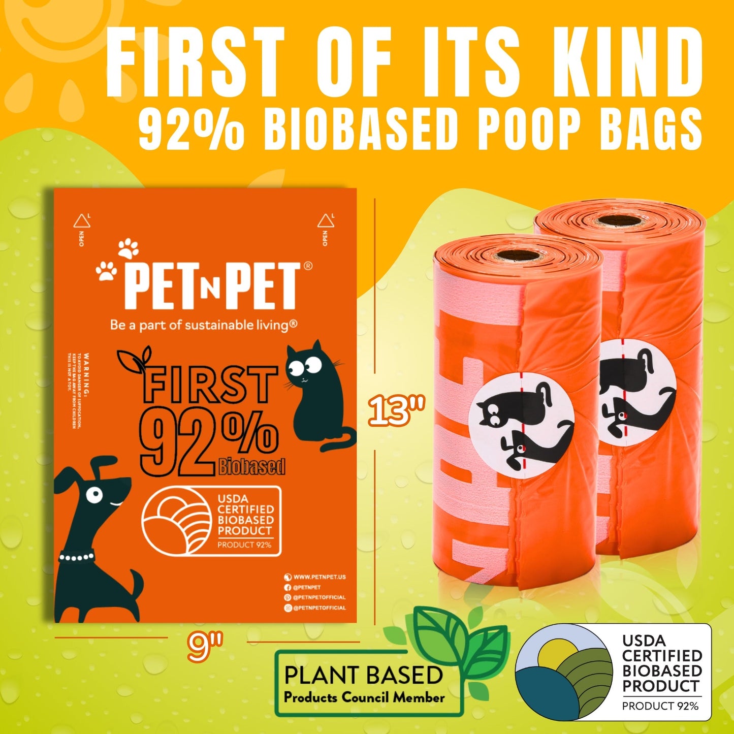 92% Biobased Poop Bags