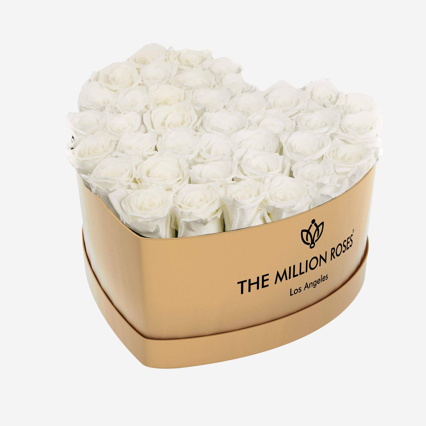 Heart Gold Box | White Roses