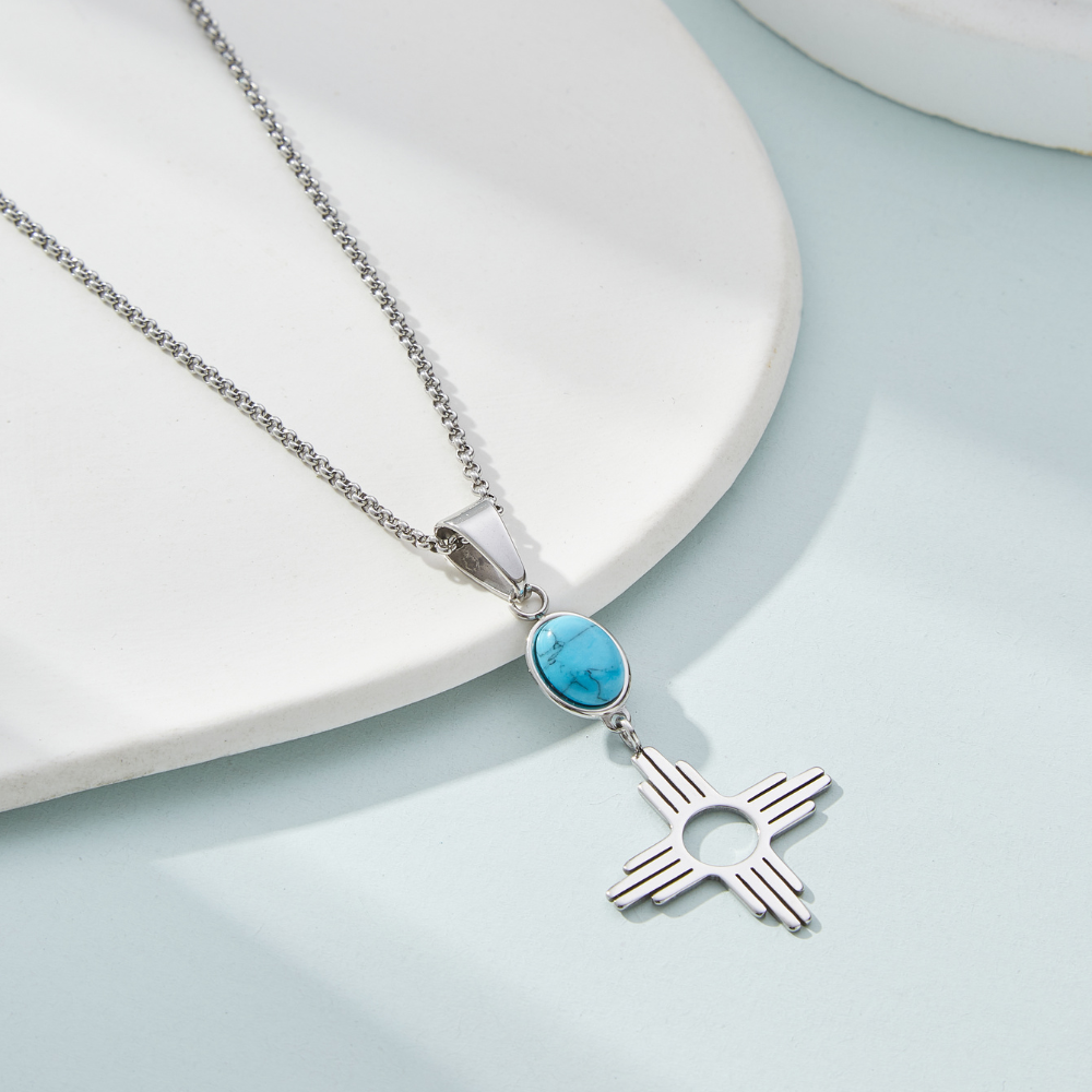 TURQUOISE SUN NECKLACE - Concordia Style Boutique