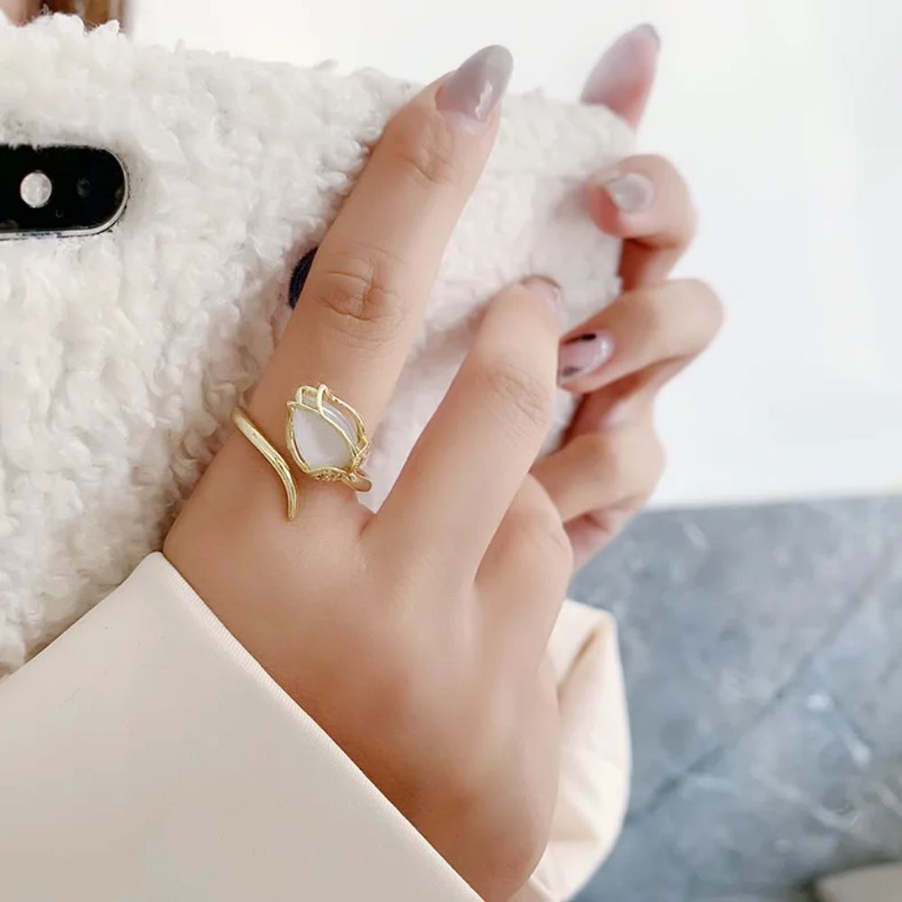 GOLD TULIP RING (ADJUSTABLE) - Premium Jewelry from Ashlen - Just $9.99! Shop now at Concordia Style Boutique