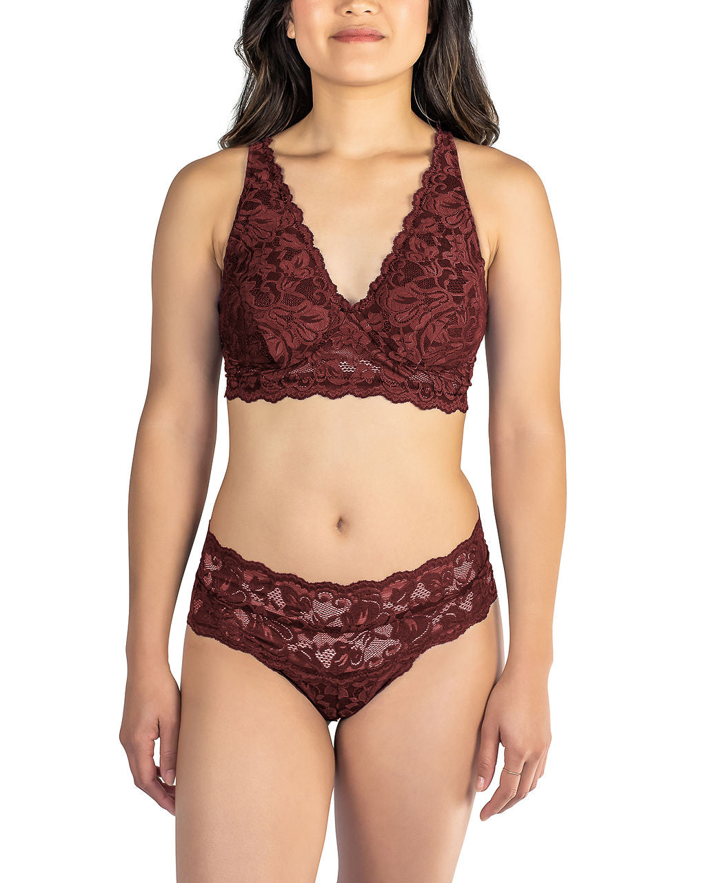 Vela Wireless Bra, Garnet