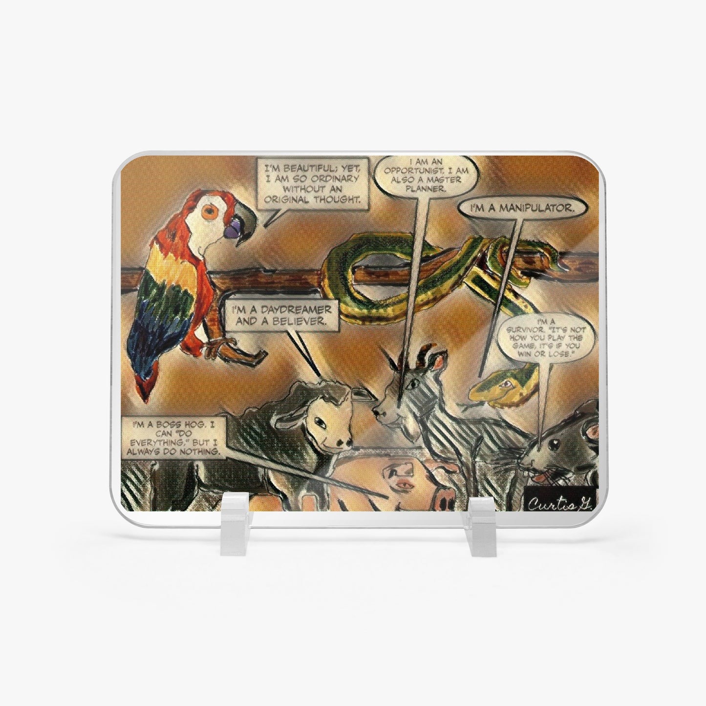 Acrylic Plaque with Stand - "Our Gang I" - Premium Acrylics from Concordia Style Boutique - Just $12.75! Shop now at Concordia Style Boutique