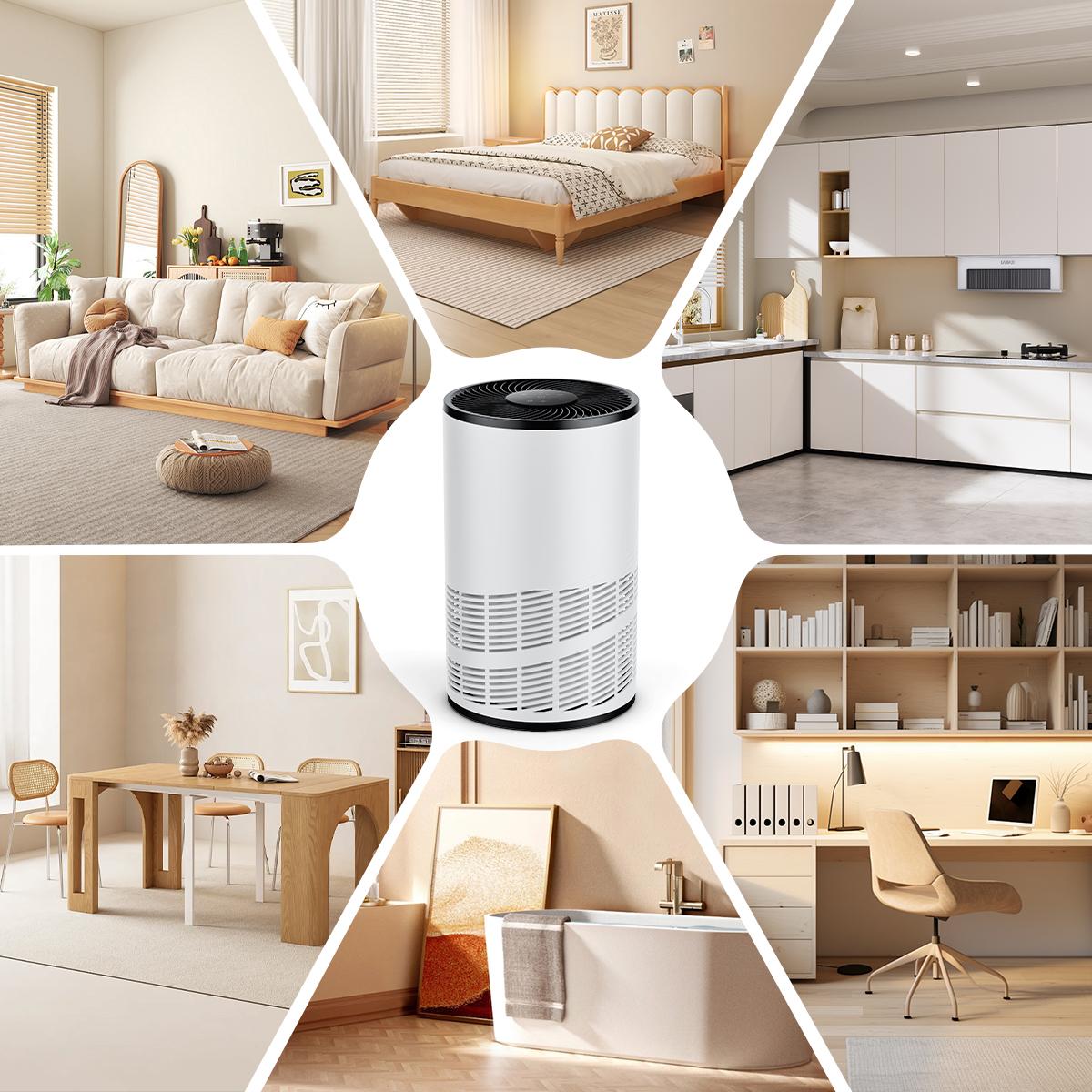 Air Purifier for Home Bedroom Large Room Covers Up to 960ft², True HEPA Filter Air Purifiers with Air Quality Monitor, 360°Air Outlet Portable - Premium Air Purifier from MyDepot - Just $102.40! Shop now at Concordia Style Boutique