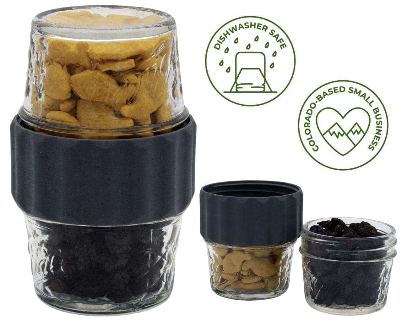 2-in-1 Lid to Connect Two Regular Mouth Mason Jars 2 Pack - Concordia Style Boutique