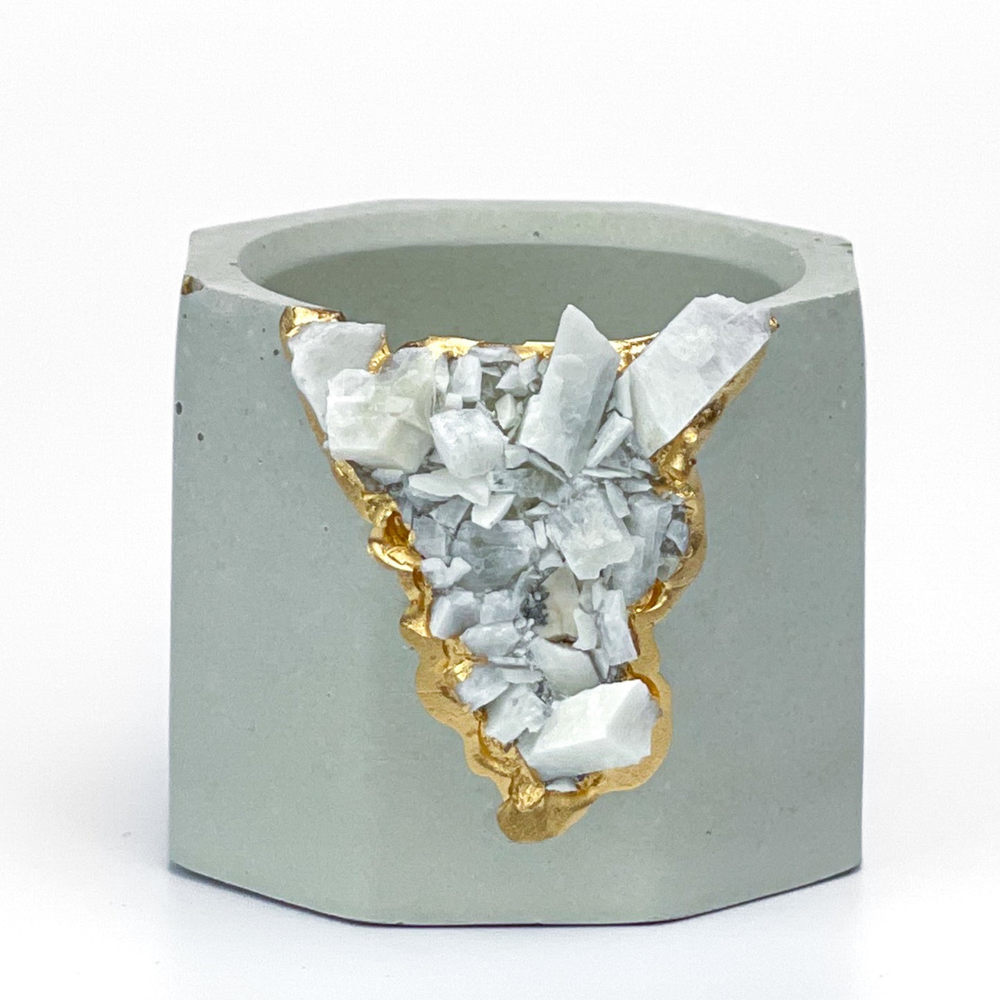 RAW MOONSTONE GEODE PLANTER - Concordia Style Boutique