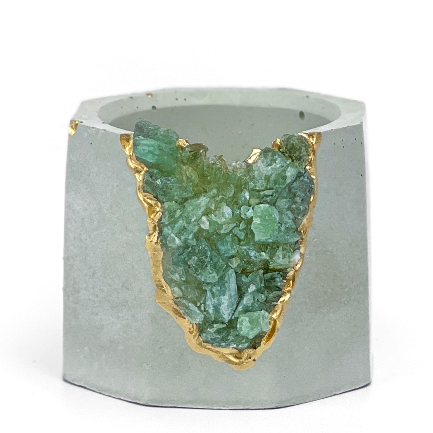 GREEN APATITE GEODE PLANTER - Concordia Style Boutique