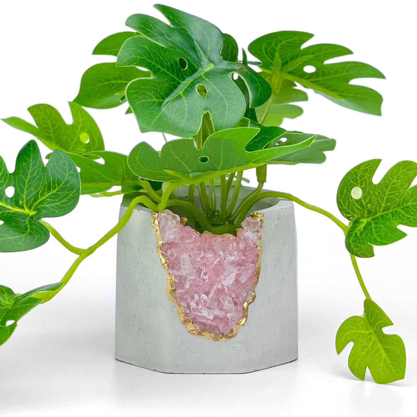 ROSE QUARTZ GEODE PLANTER - Concordia Style Boutique