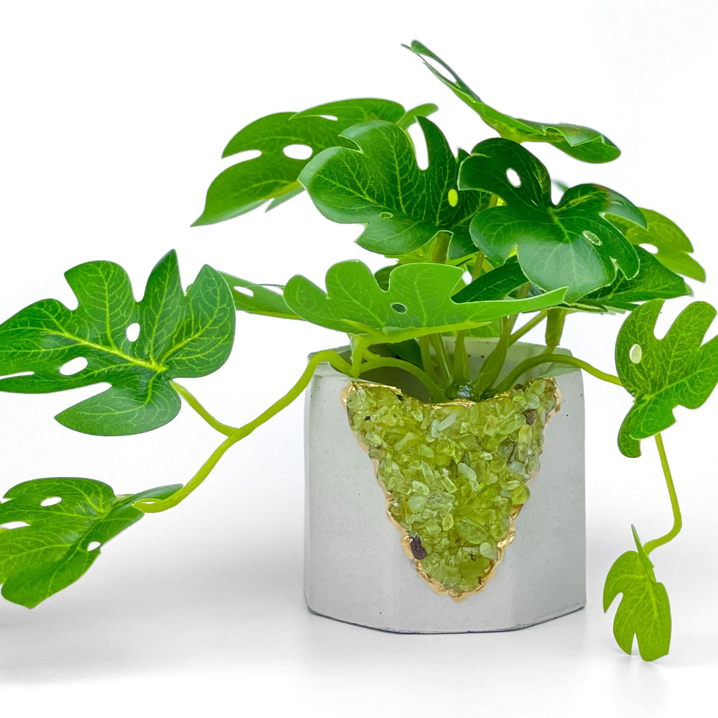 GREEN PERIDOT GEODE PLANTER - Concordia Style Boutique