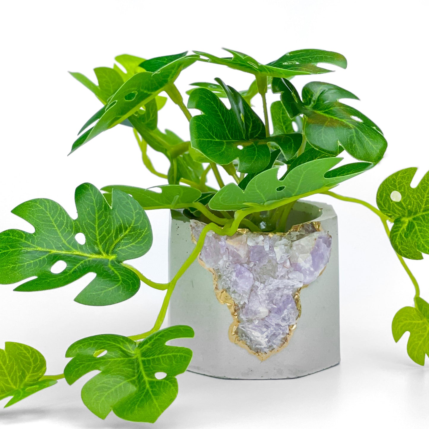 Madagascar AMETHYST GEODE PLANTER - Concordia Style Boutique