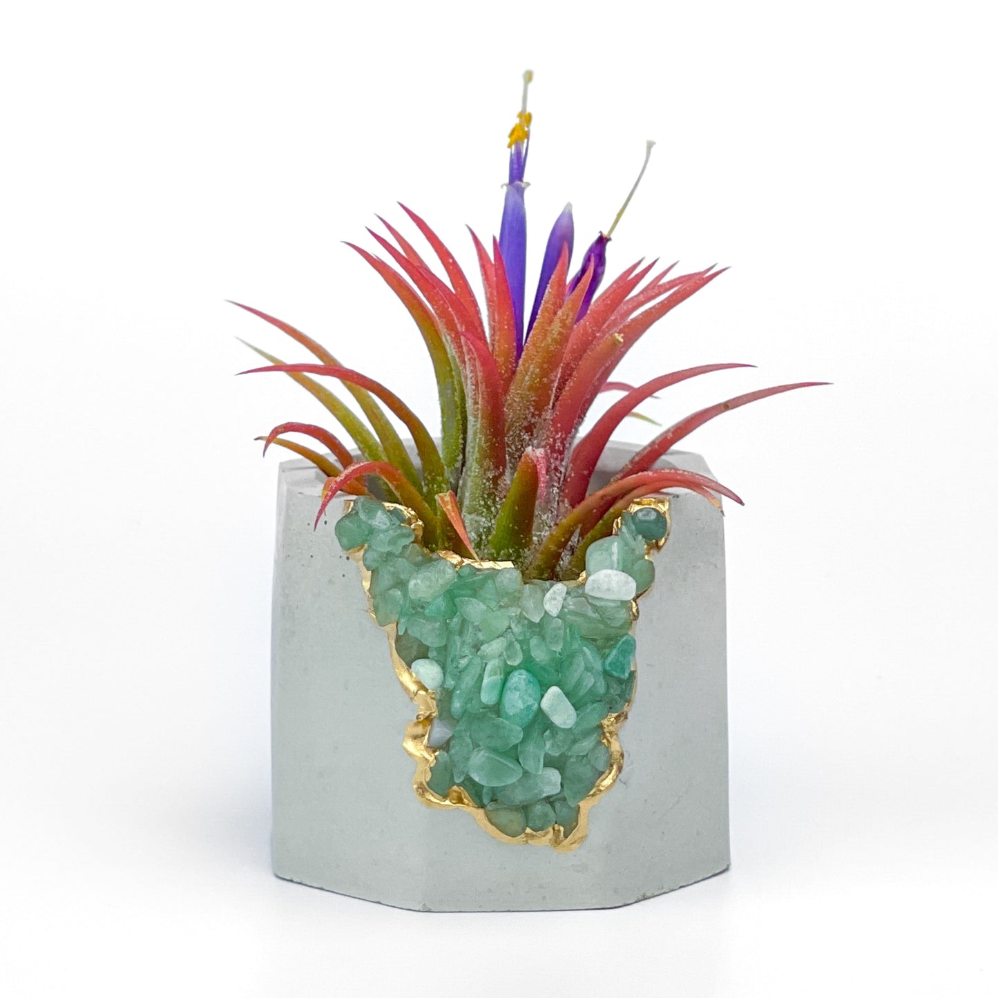 GREEN AVENTURINE GEODE PLANTER - Concordia Style Boutique