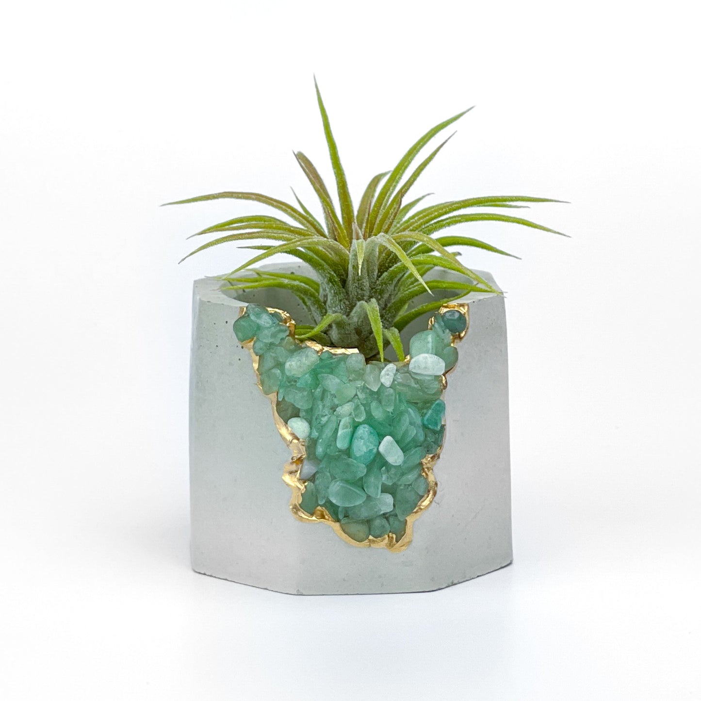 GREEN AVENTURINE GEODE PLANTER - Concordia Style Boutique