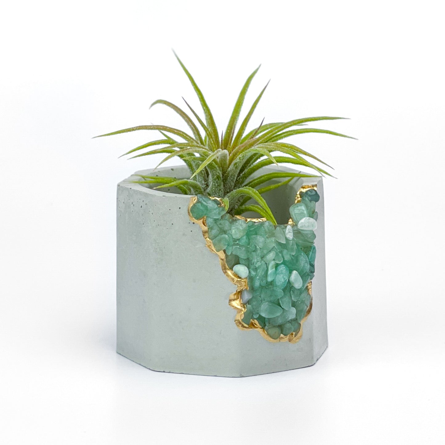 GREEN AVENTURINE GEODE PLANTER - Concordia Style Boutique