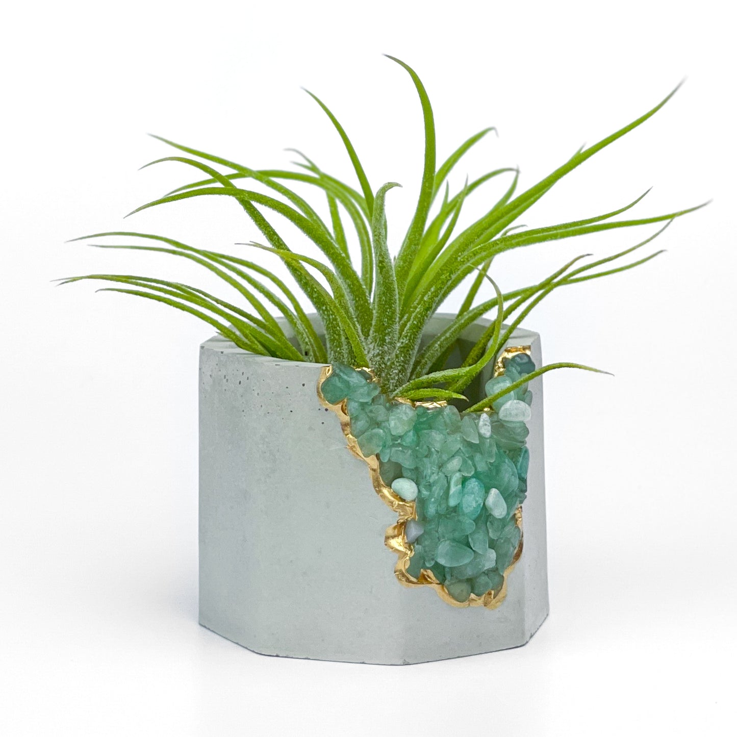 GREEN AVENTURINE GEODE PLANTER - Concordia Style Boutique
