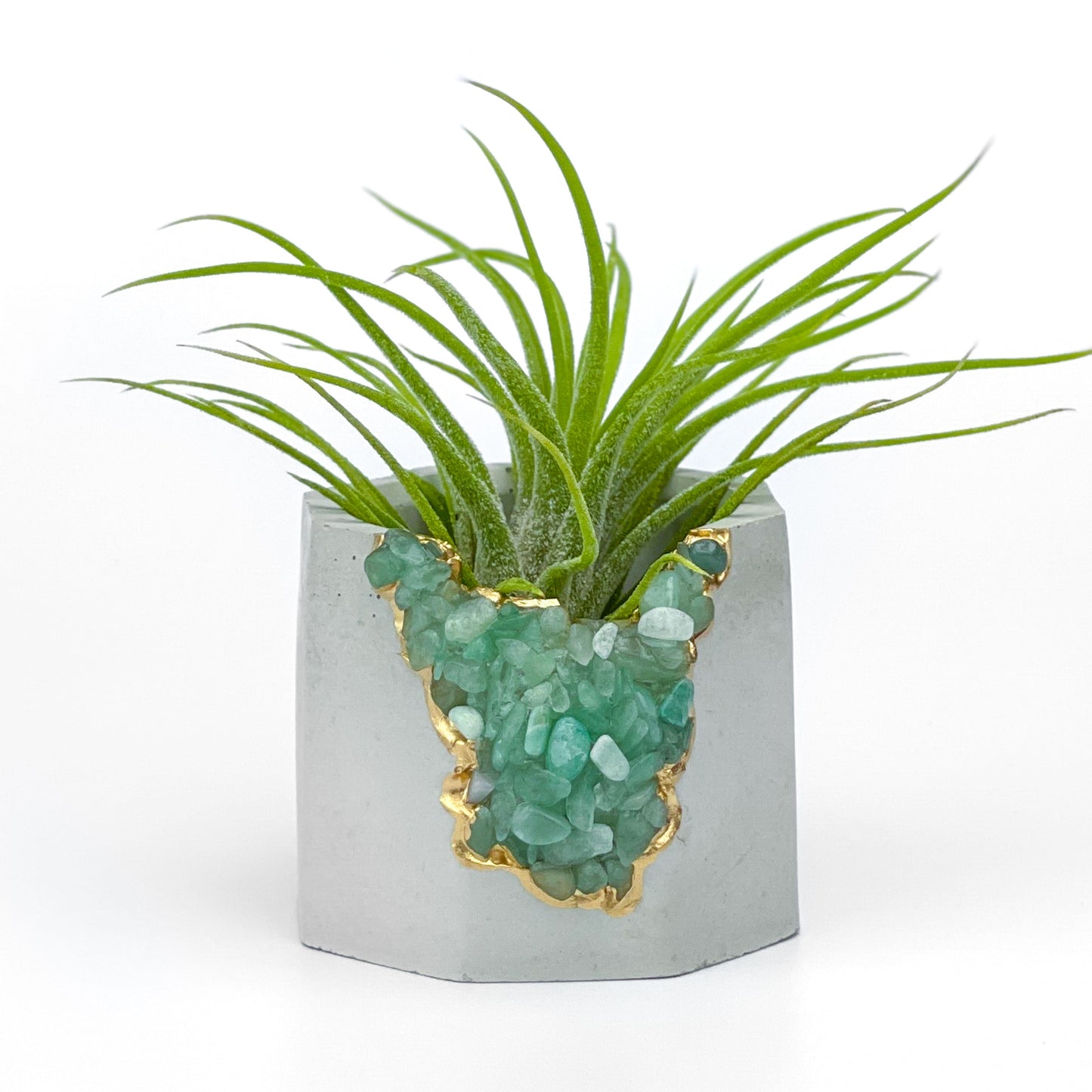 GREEN AVENTURINE GEODE PLANTER - Concordia Style Boutique