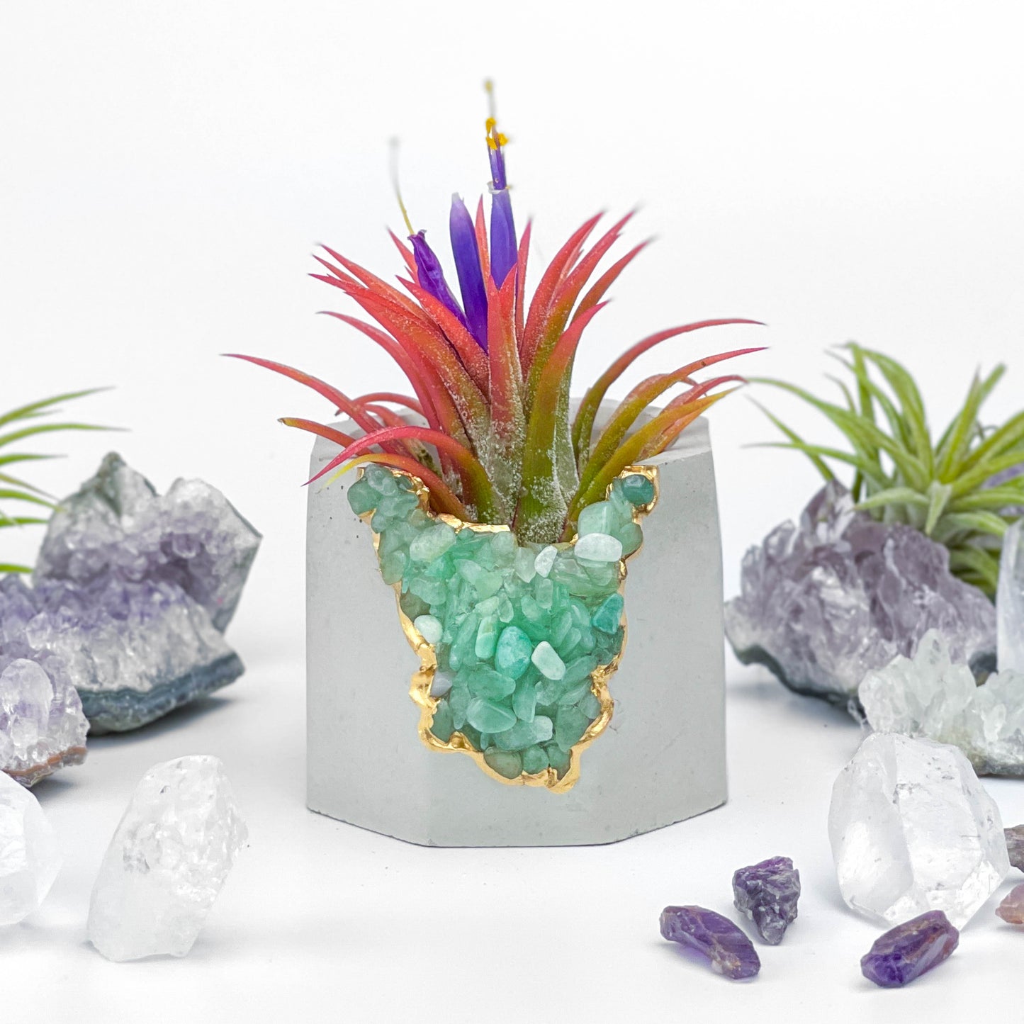 GREEN AVENTURINE GEODE PLANTER - Concordia Style Boutique