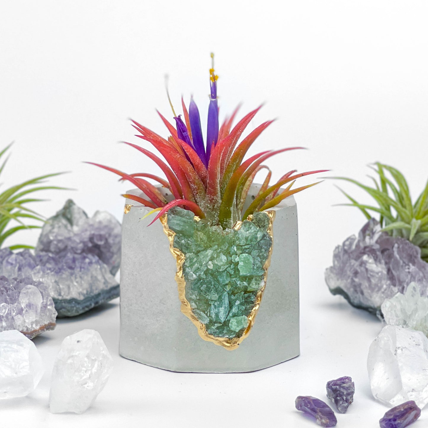 GREEN APATITE GEODE PLANTER - Concordia Style Boutique