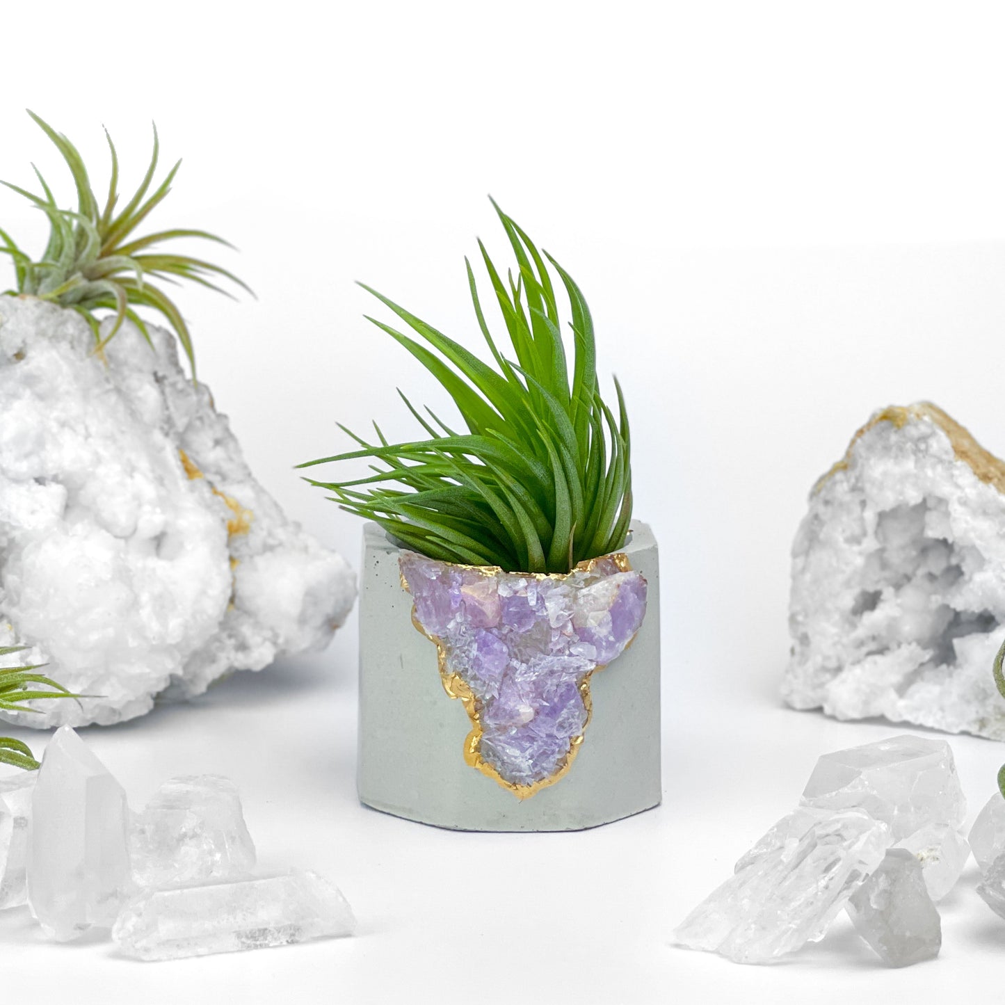 Madagascar AMETHYST GEODE PLANTER - Concordia Style Boutique