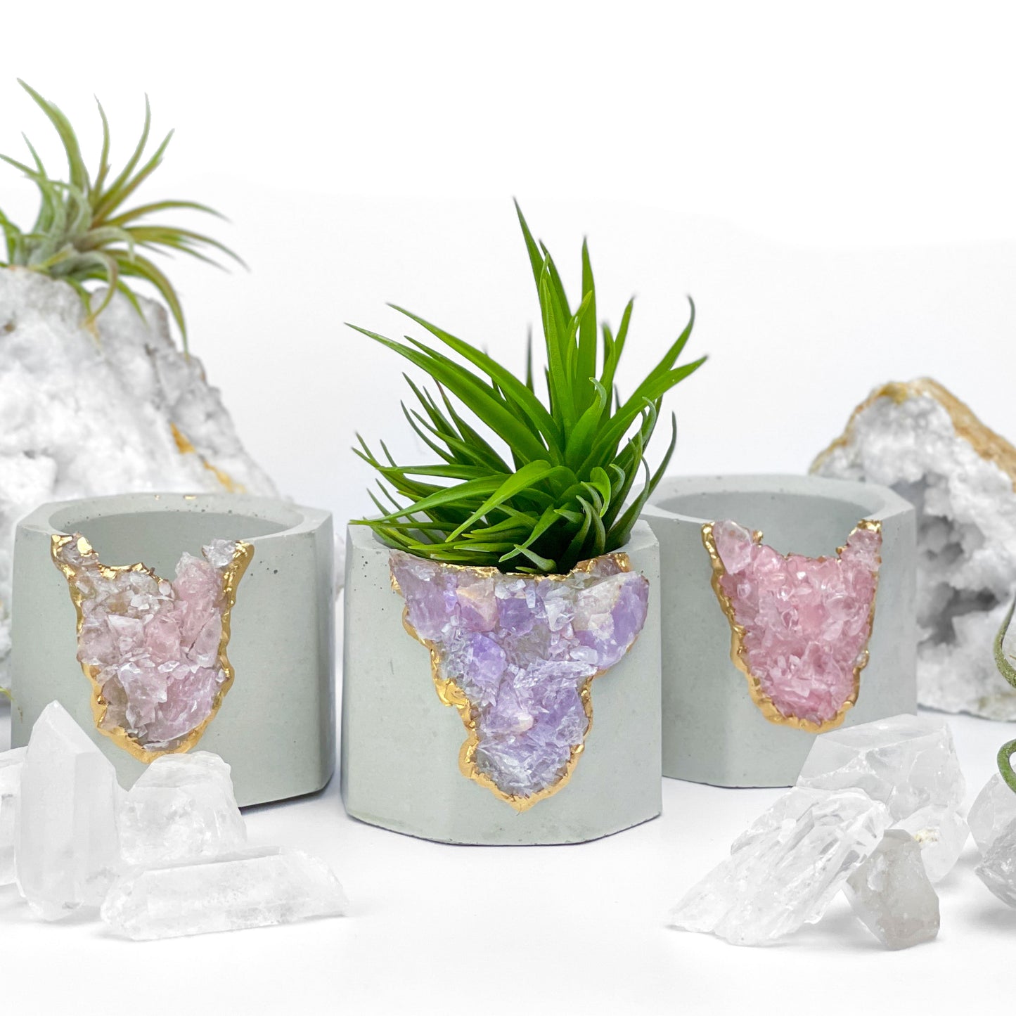 Madagascar AMETHYST GEODE PLANTER - Concordia Style Boutique
