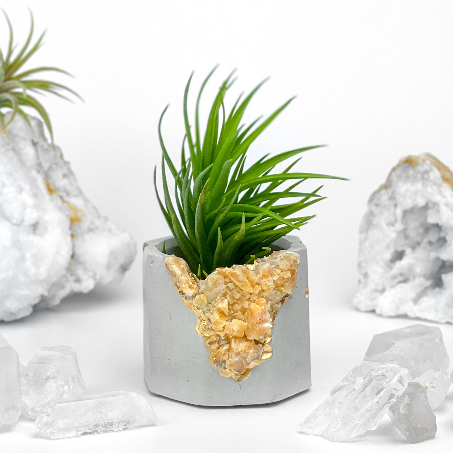 ORANGE CALCITE GEODE PLANTER - Concordia Style Boutique