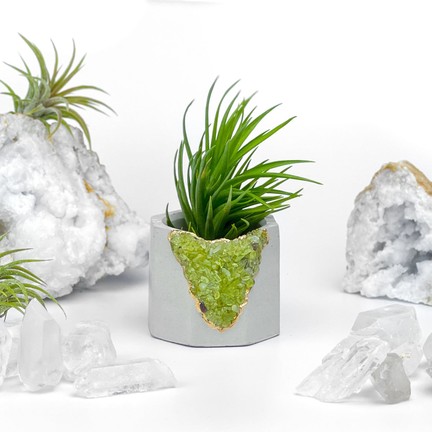GREEN PERIDOT GEODE PLANTER - Concordia Style Boutique