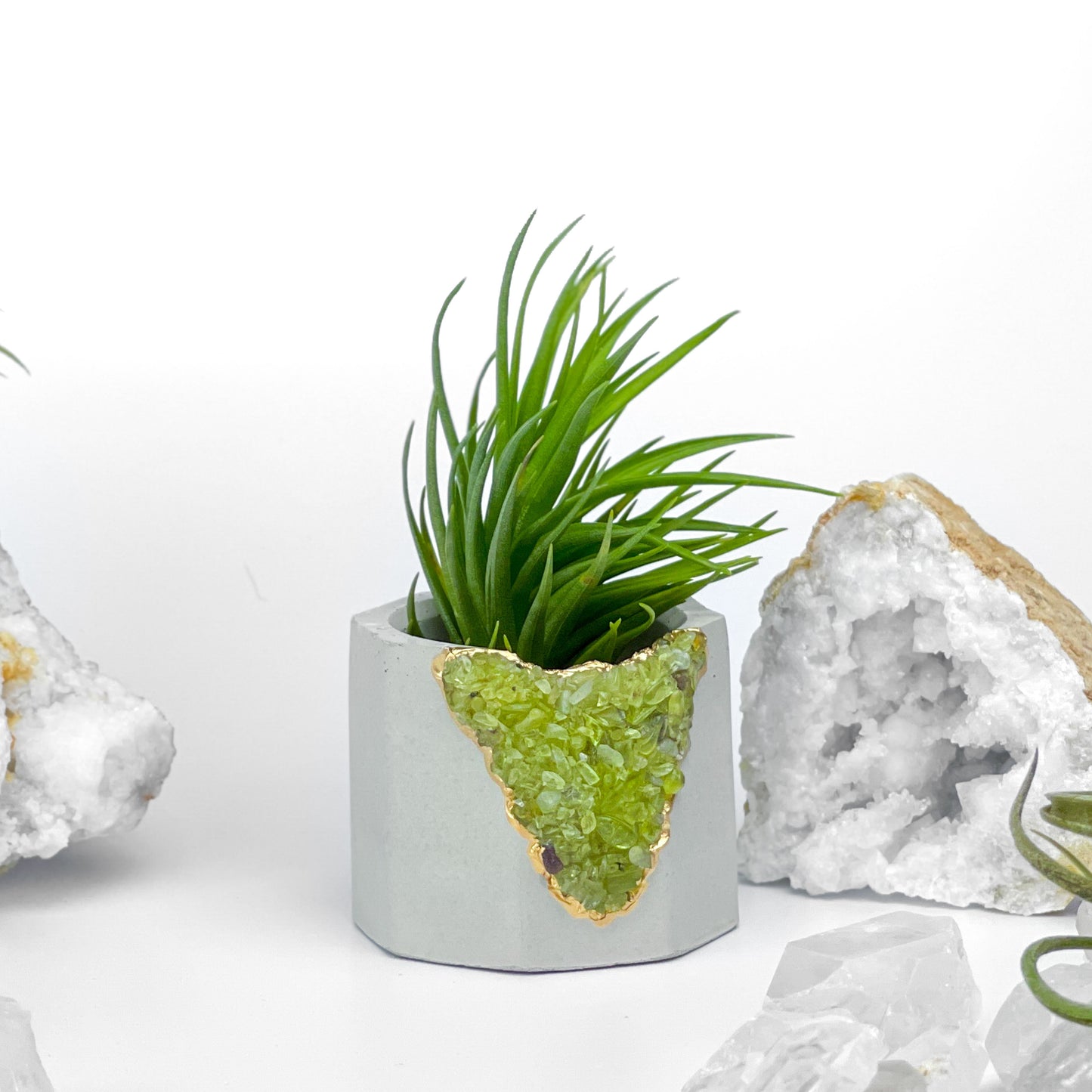 GREEN PERIDOT GEODE PLANTER - Concordia Style Boutique