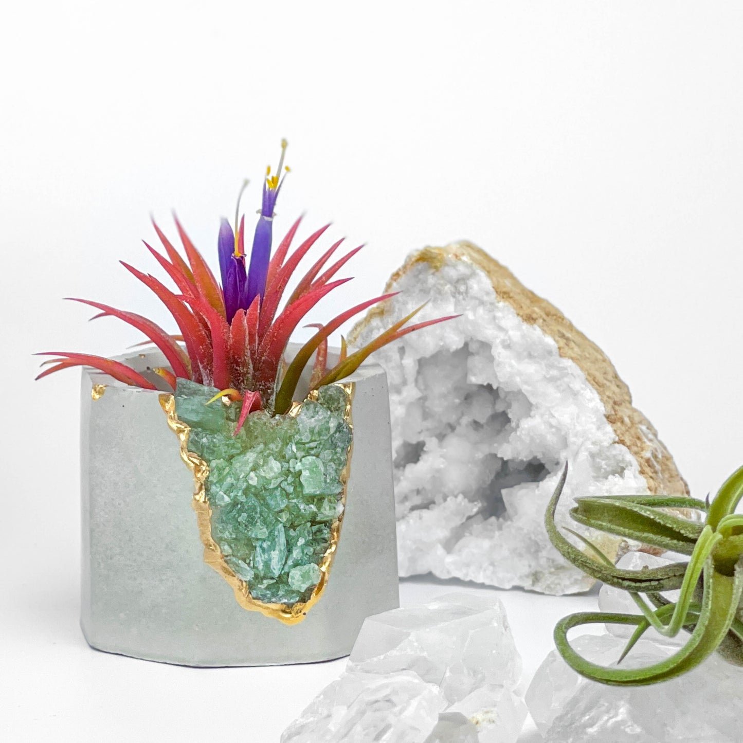 GREEN APATITE GEODE PLANTER - Concordia Style Boutique