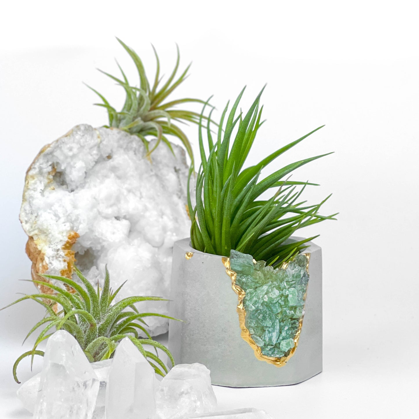 GREEN APATITE GEODE PLANTER - Concordia Style Boutique