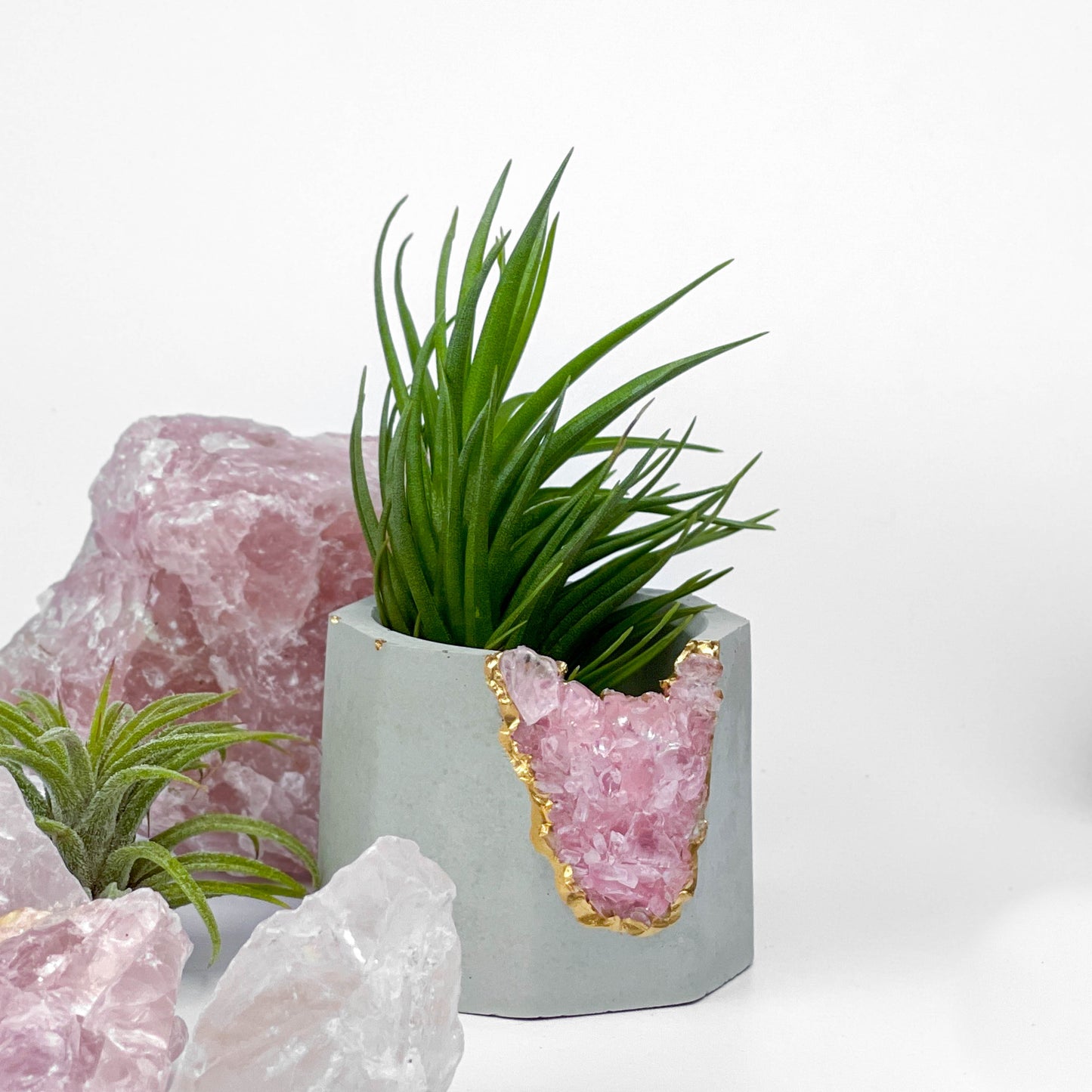 ROSE QUARTZ GEODE PLANTER - Concordia Style Boutique