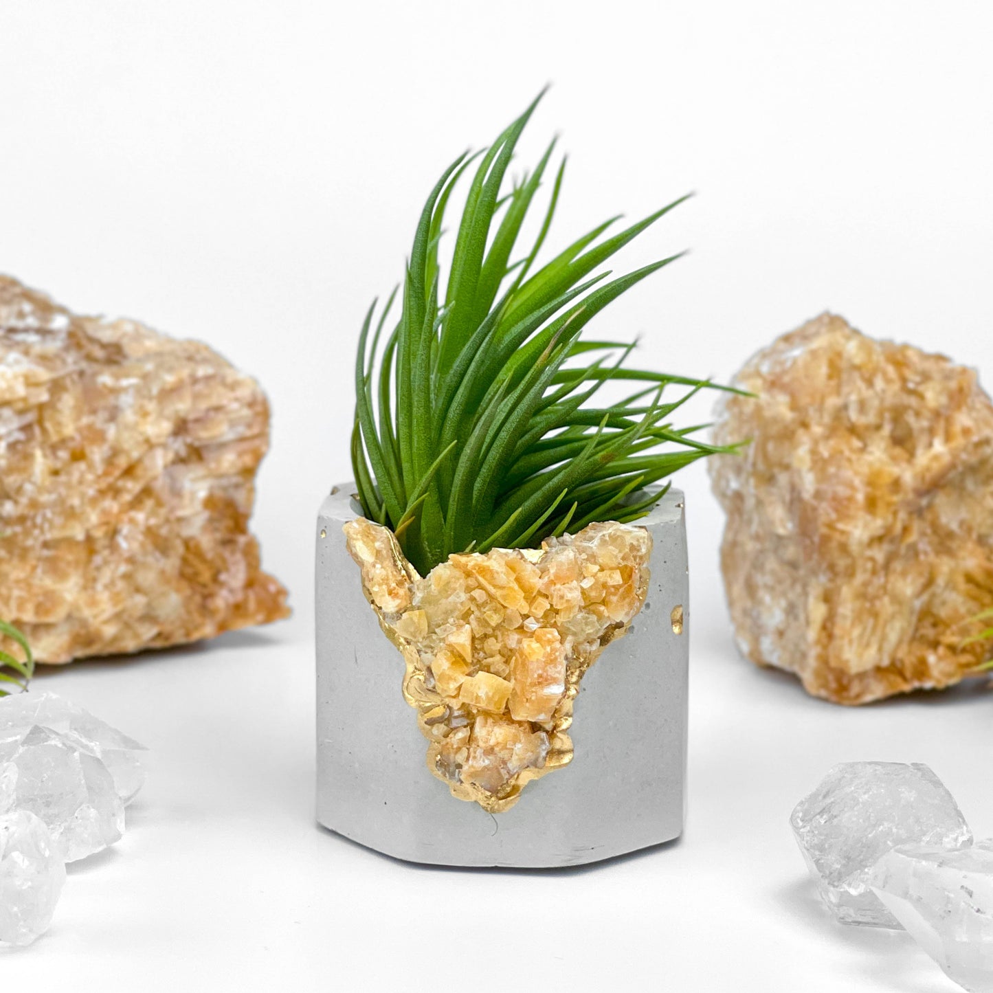 ORANGE CALCITE GEODE PLANTER - Concordia Style Boutique