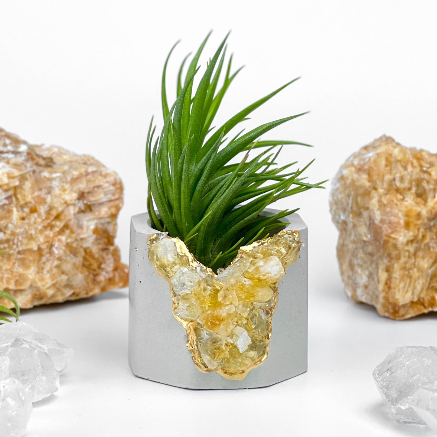 Raw CITRINE GEODE PLANTER - Concordia Style Boutique