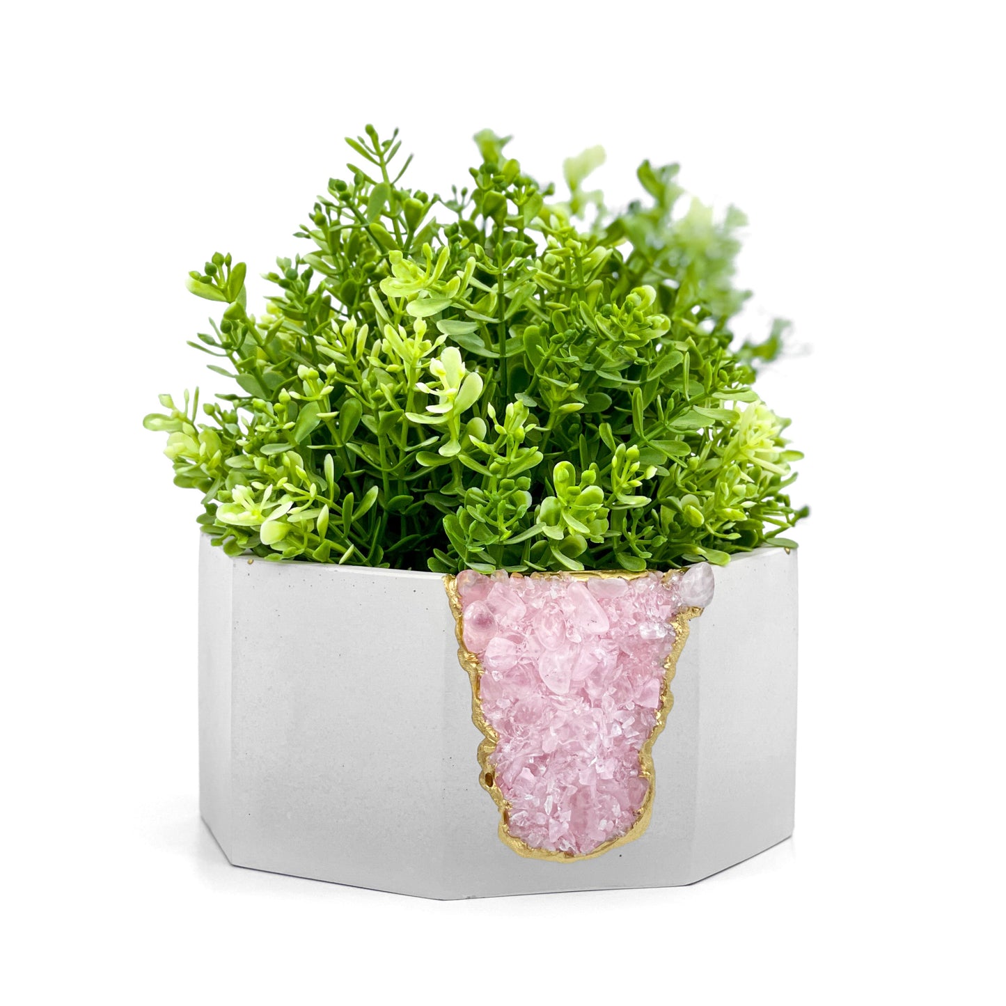 ROSE QUARTZ GEODE PLANTER - Concordia Style Boutique