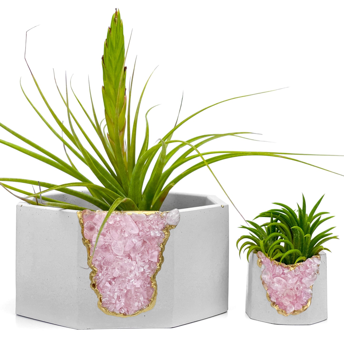 ROSE QUARTZ GEODE PLANTER - Concordia Style Boutique