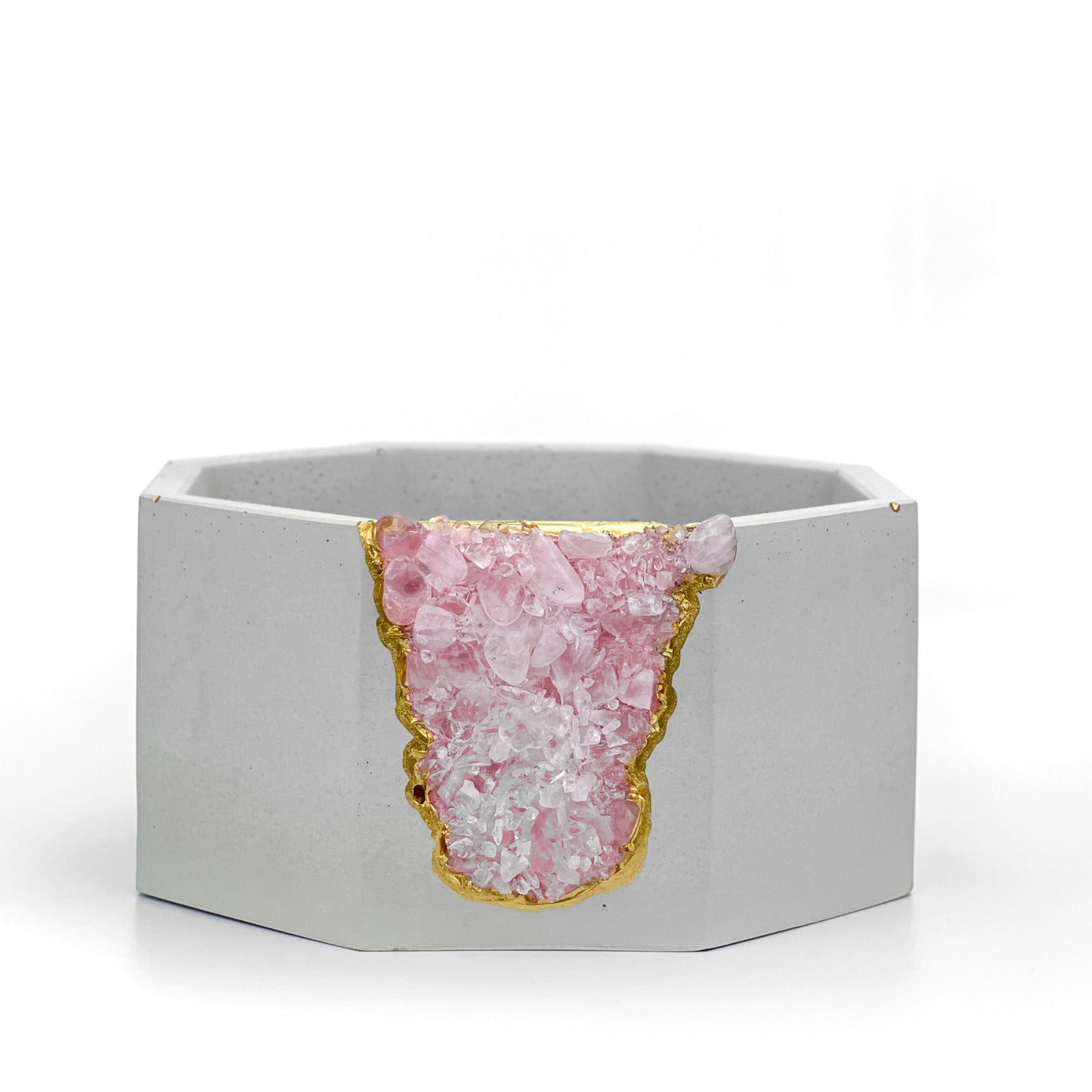 ROSE QUARTZ GEODE PLANTER - Concordia Style Boutique