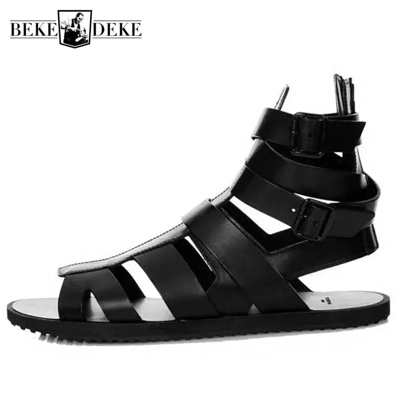 Black Elegant Men's Sandals - Concordia Style Boutique