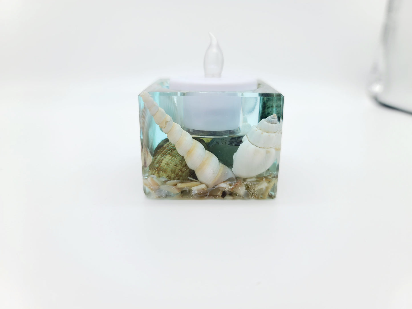 Seascape Resin Tealight Candle Holder
