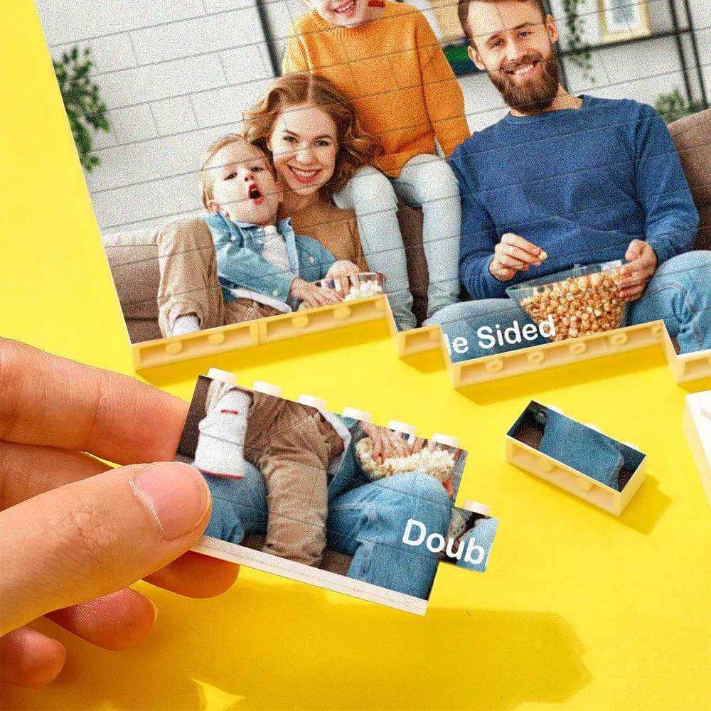 Personalized Building Brick Photo Block - Square Shape - Concordia Style Boutique