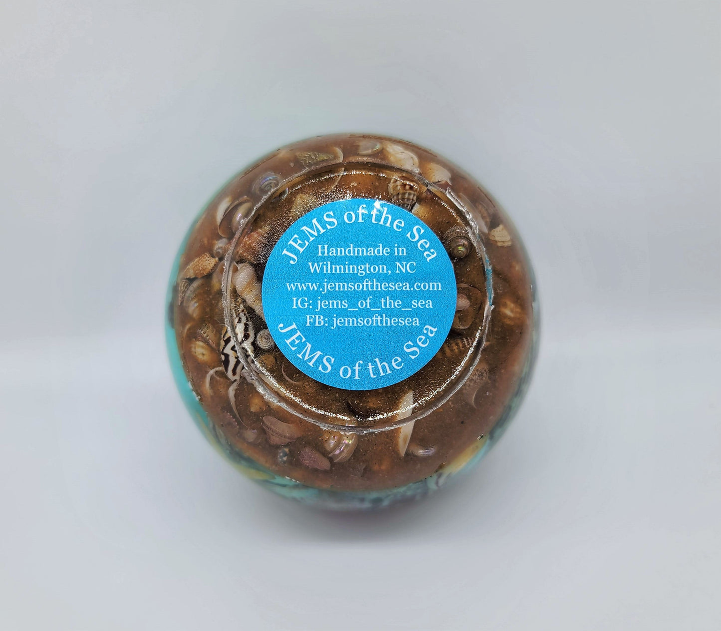Medium Spherical / Round Seascape Candle Holder