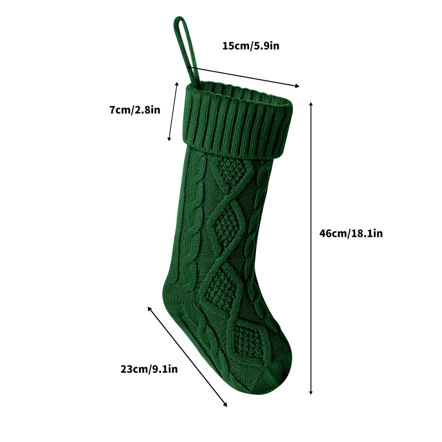 Embroidered Text Christmas Stockings (Green or Red Only) - Concordia Style Boutique
