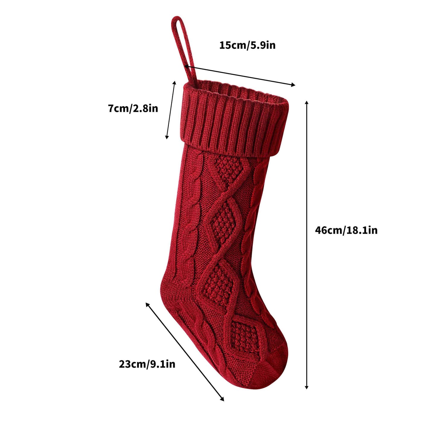Embroidered Text Christmas Stockings (Green or Red Only) - Concordia Style Boutique