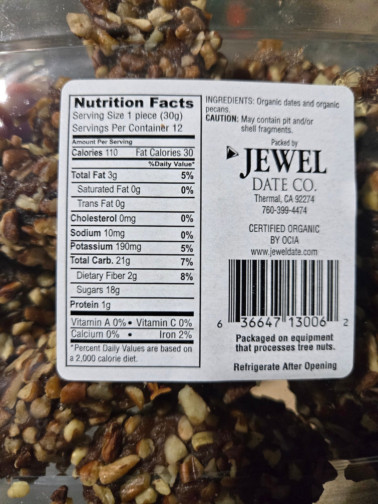 Date Pecan Rolls, Organic - Concordia Style Boutique