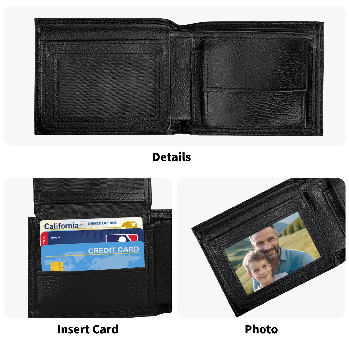Mens Minimalist PU Leather Wallet Paper Folded Wallet - Obey - Concordia Style Boutique