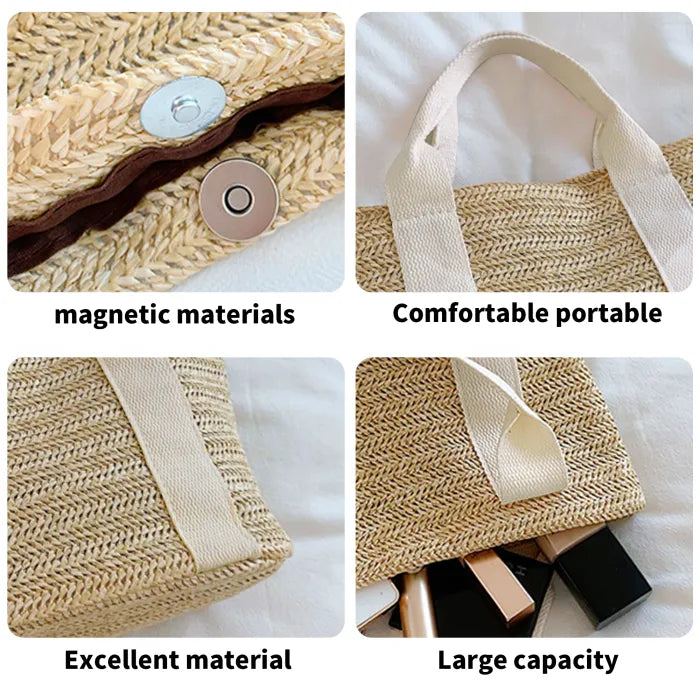 Braided Bag Beach Shoulder Bag - "Memento Mori" - Live with Intention, Gratitude, and Purpose - Premium Tote Bag from Concordia Style Boutique - Just $28.38! Shop now at Concordia Style Boutique