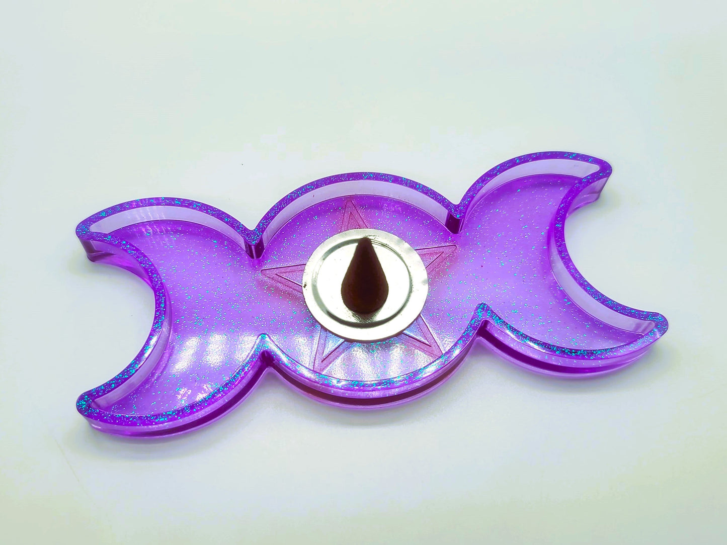 Triple Goddess Candle / Incense Holder - Made w/ Eco-Friendly Resin