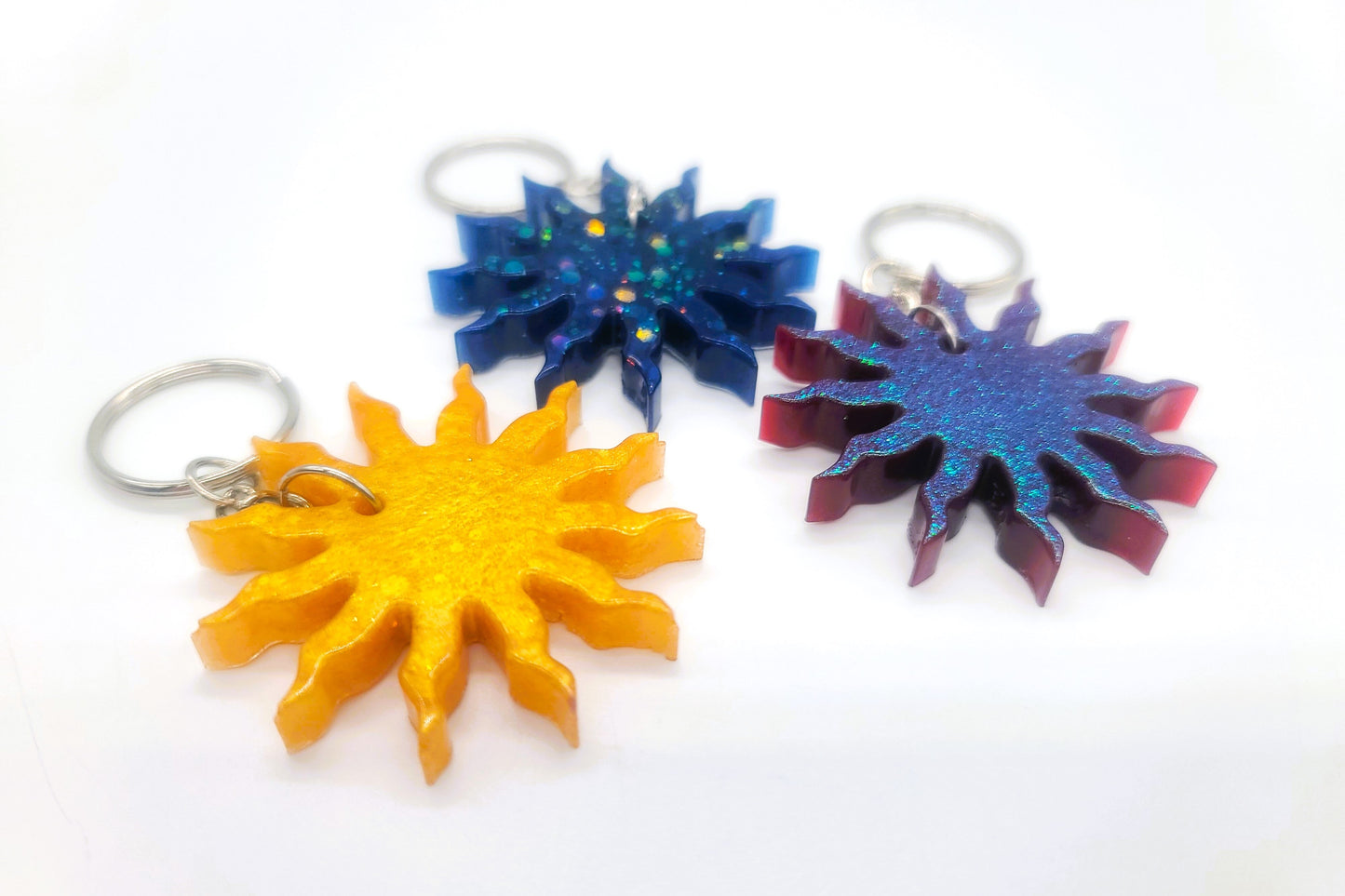Eco-Friendly Resin Tribal Sun Key Chain