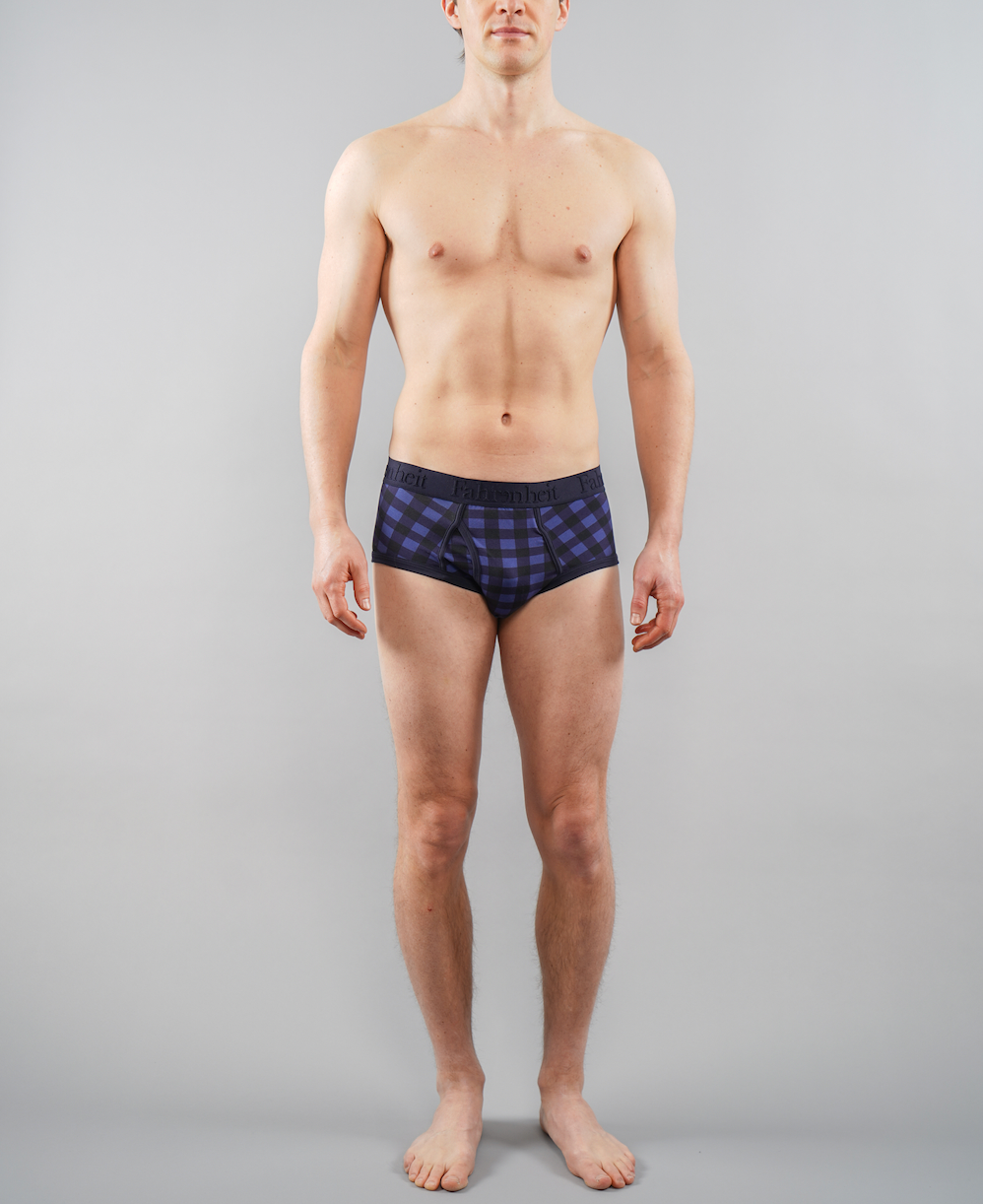 Wayne Brief/ Blue Buffalo Check - Concordia Style Boutique